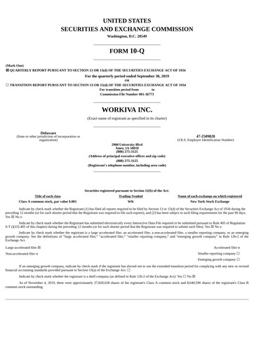 Thumbnail Workiva
 Quarterly Report 2019-q3
