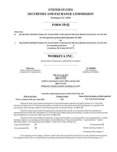 Thumbnail Workiva
 Quarterly Report 2024-q3