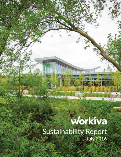 Thumbnail Workiva
 Sustainability Report 2016