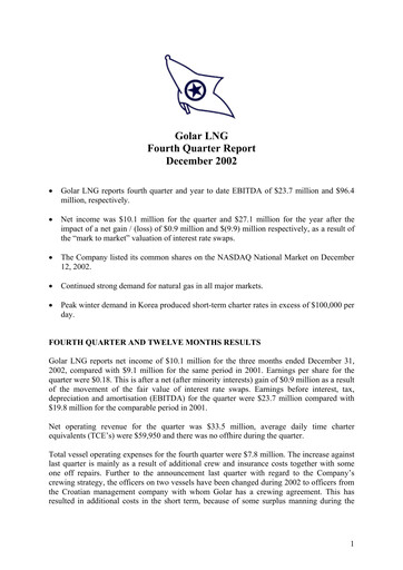 Thumbnail Golar LNG
 Quarterly Report 2002-q4