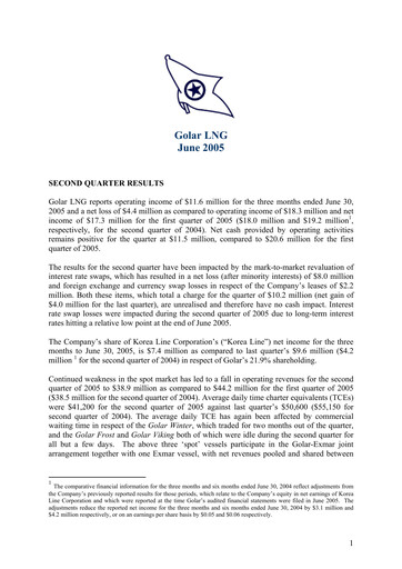 Thumbnail Golar LNG
 Quarterly Report 2005-q2