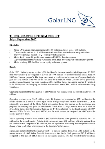 Thumbnail Golar LNG
 Quarterly Report 2007-q3