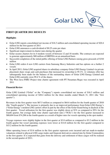 Thumbnail Golar LNG
 Quarterly Report 2011-q1