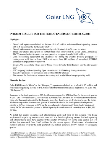 Thumbnail Golar LNG
 Quarterly Report 2011-q3