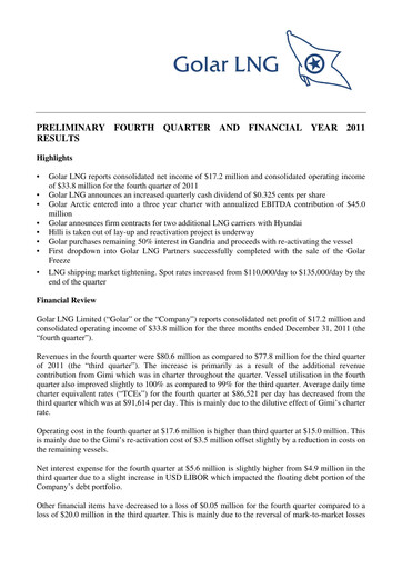 Thumbnail Golar LNG
 Quarterly Report 2011-q4