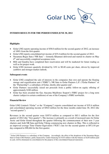 Thumbnail Golar LNG
 Quarterly Report 2012-q2