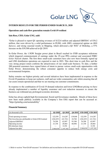 Thumbnail Golar LNG
 Quarterly Report 2020-q1