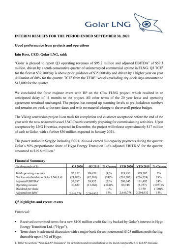 Thumbnail Golar LNG
 Quarterly Report 2020-q3
