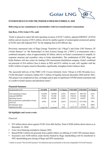 Thumbnail Golar LNG
 Quarterly Report 2020-q4