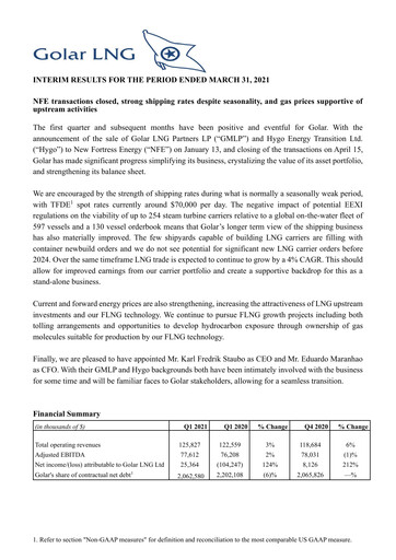 Thumbnail Golar LNG
 Quarterly Report 2021-q1