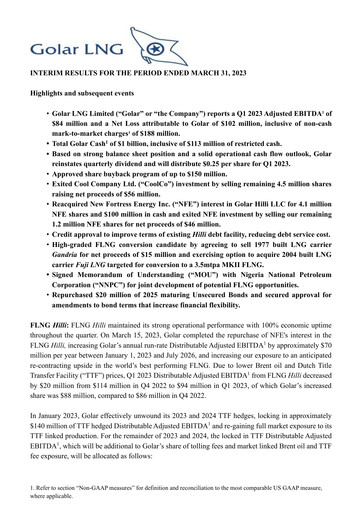 Thumbnail Golar LNG
 Quarterly Report 2023-q1