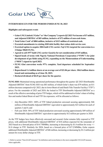 Thumbnail Golar LNG
 Quarterly Report 2023-q2