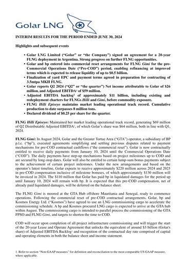 Thumbnail Golar LNG
 Quarterly Report 2024-q2