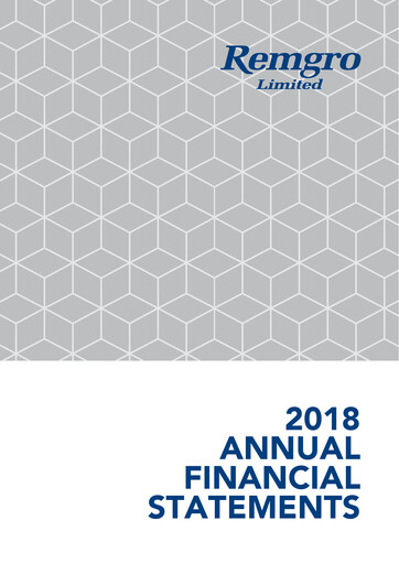 Thumbnail Remgro Limited Financial Statement 2018