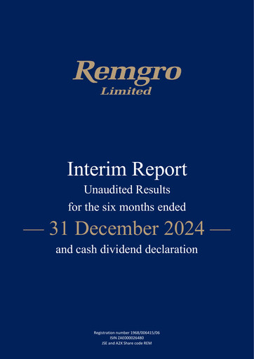 Thumbnail Remgro Limited Half-year Report 2025-h1