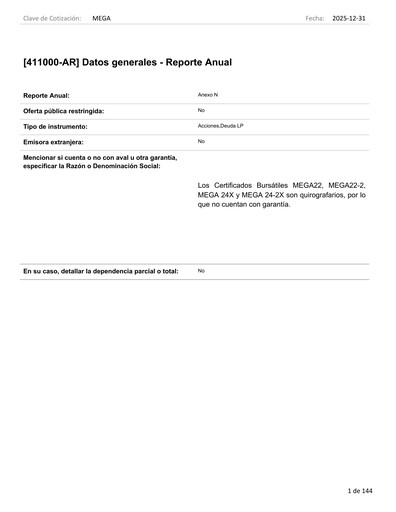 Thumbnail Megacable Holdings Annual Report 2025
