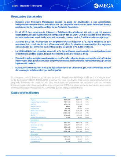 Thumbnail Megacable Holdings Quarterly Report 2026-q2
