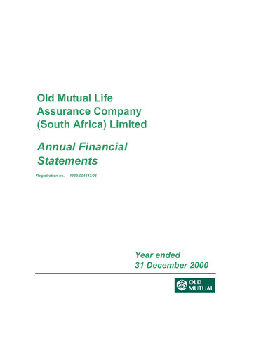 Thumbnail Old Mutual Financial Statement 2000
