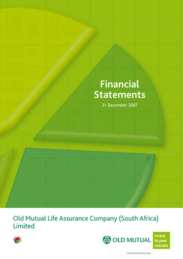 Thumbnail Old Mutual Financial Statement 2007