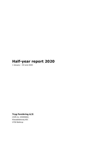 Thumbnail Tryg Half-year Report 2020-h1