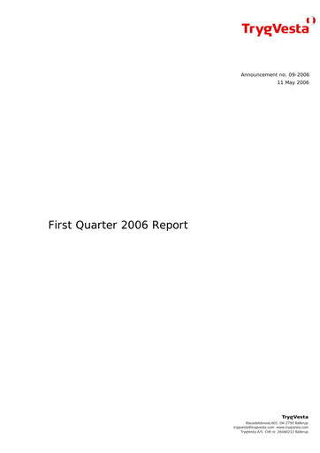 Thumbnail Tryg Quarterly Report 2006-q1