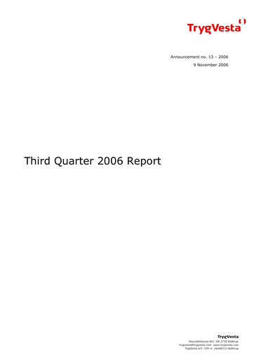 Thumbnail Tryg Quarterly Report 2006-q3