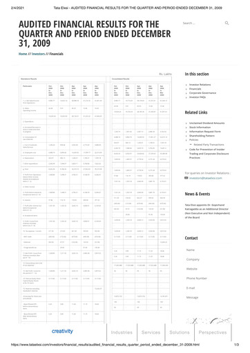 Thumbnail Tata Elxsi Quarterly Report 2009-q3