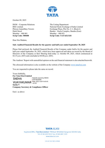Thumbnail Tata Elxsi Quarterly Report 2025-q2