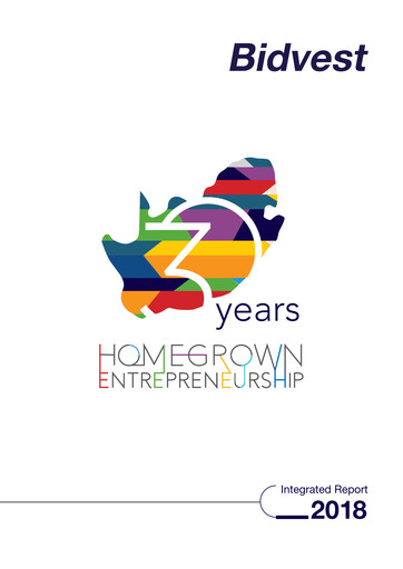 Thumbnail The Bidvest Group Annual Report 2018