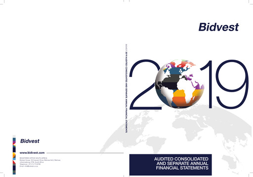 Thumbnail The Bidvest Group Financial Statement 2019
