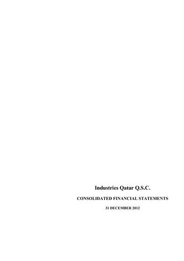 Thumbnail Industries Qatar Financial Statement 2012