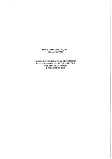 Thumbnail Industries Qatar Financial Statement 2013