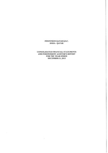 Thumbnail Industries Qatar Financial Statement 2015