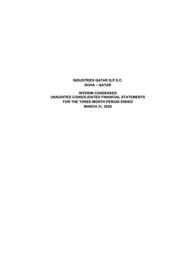 Thumbnail Industries Qatar Quarterly Report 2026-q1