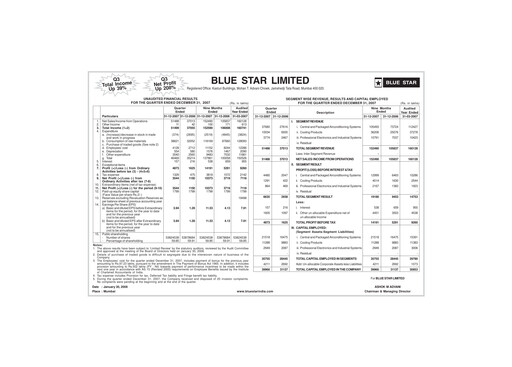 Thumbnail Blue Star
 Quarterly Report 2007-q3