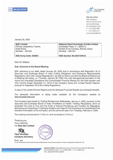 Thumbnail Blue Star
 Quarterly Report 2019-q3