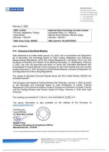 Thumbnail Blue Star
 Quarterly Report 2021-q3