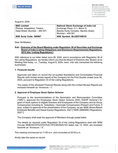 Thumbnail Blue Star
 Quarterly Report 2024-q1