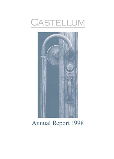 Thumbnail Castellum Annual Report 1998