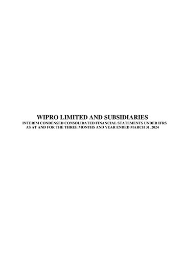 Thumbnail Wipro Financial Statement 2023-2024
