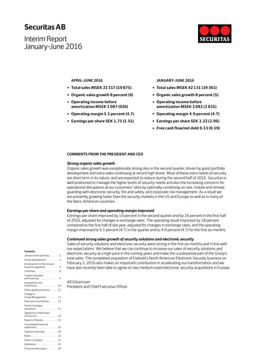 Thumbnail Securitas AB Half-year Report 2016-h1