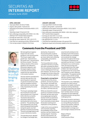 Thumbnail Securitas AB Half-year Report 2020-h1