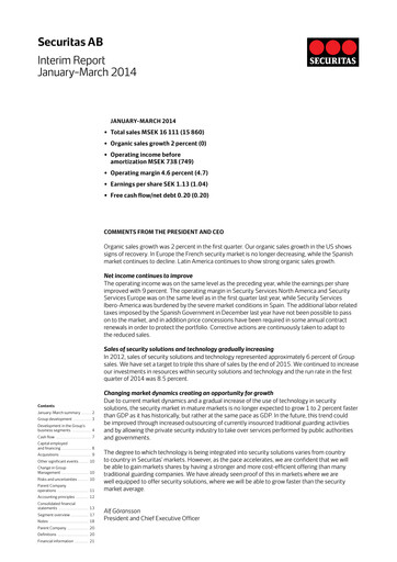 Thumbnail Securitas AB Quarterly Report 2014-q1