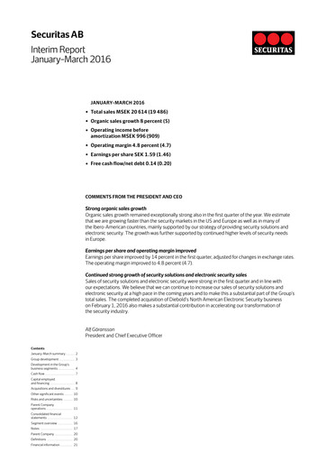 Thumbnail Securitas AB Quarterly Report 2016-q1