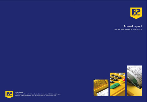 Thumbnail PayPoint Annual Report 2007