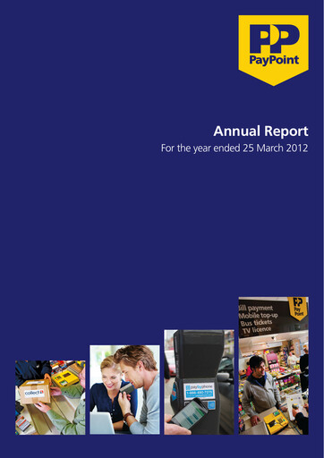 Thumbnail PayPoint Annual Report 2012