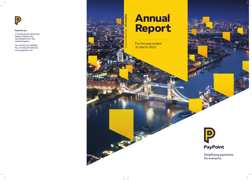 Thumbnail PayPoint Annual Report 2015