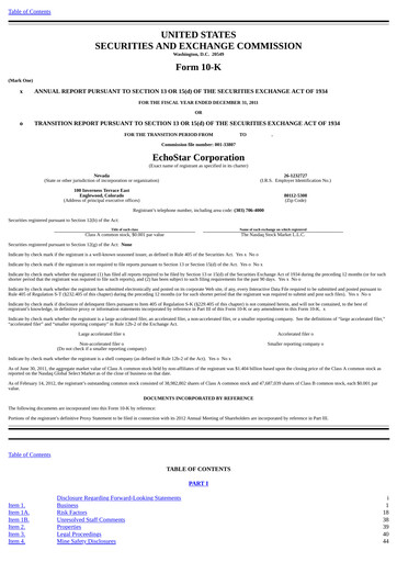 Thumbnail EchoStar Financial Report 2011