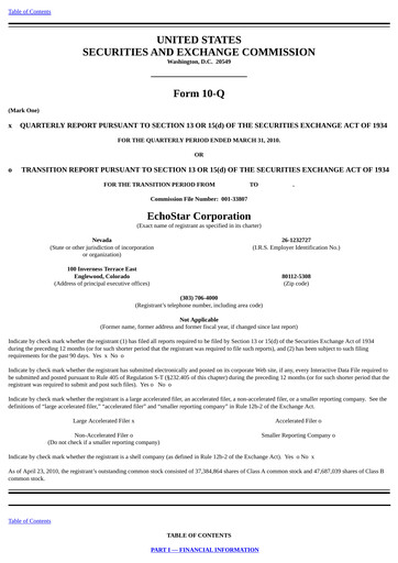 Thumbnail EchoStar Quarterly Report 2010-q1