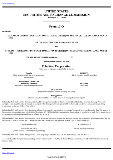 Thumbnail EchoStar Quarterly Report 2011-q2